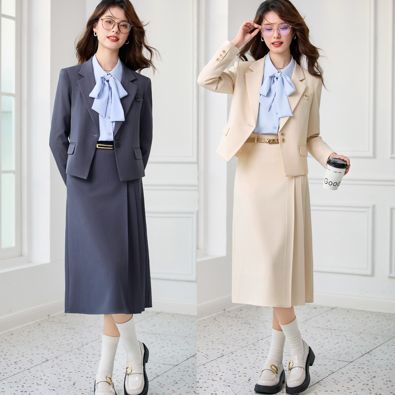 Women'S Formal Wear Petite - Gray women's suit set for spring