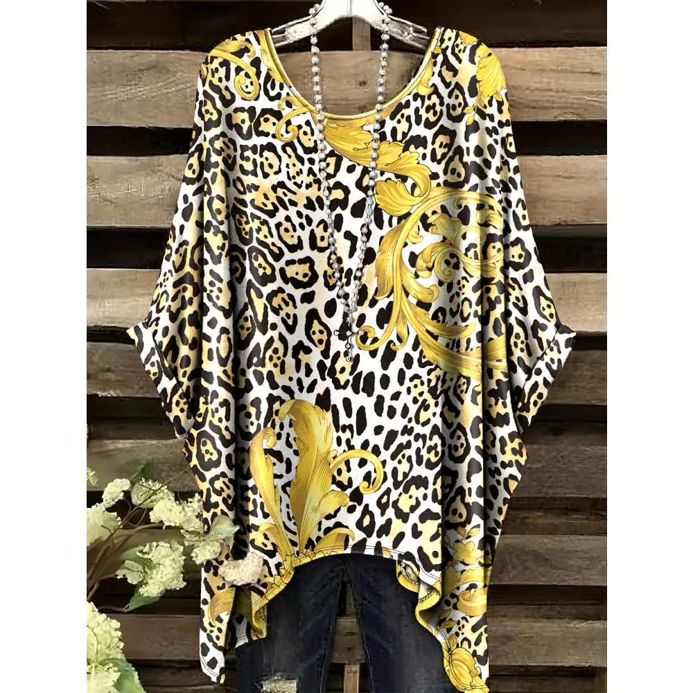 Women Formal Wear Trends - Women's Fashion Animal Print T-Shirt Formal