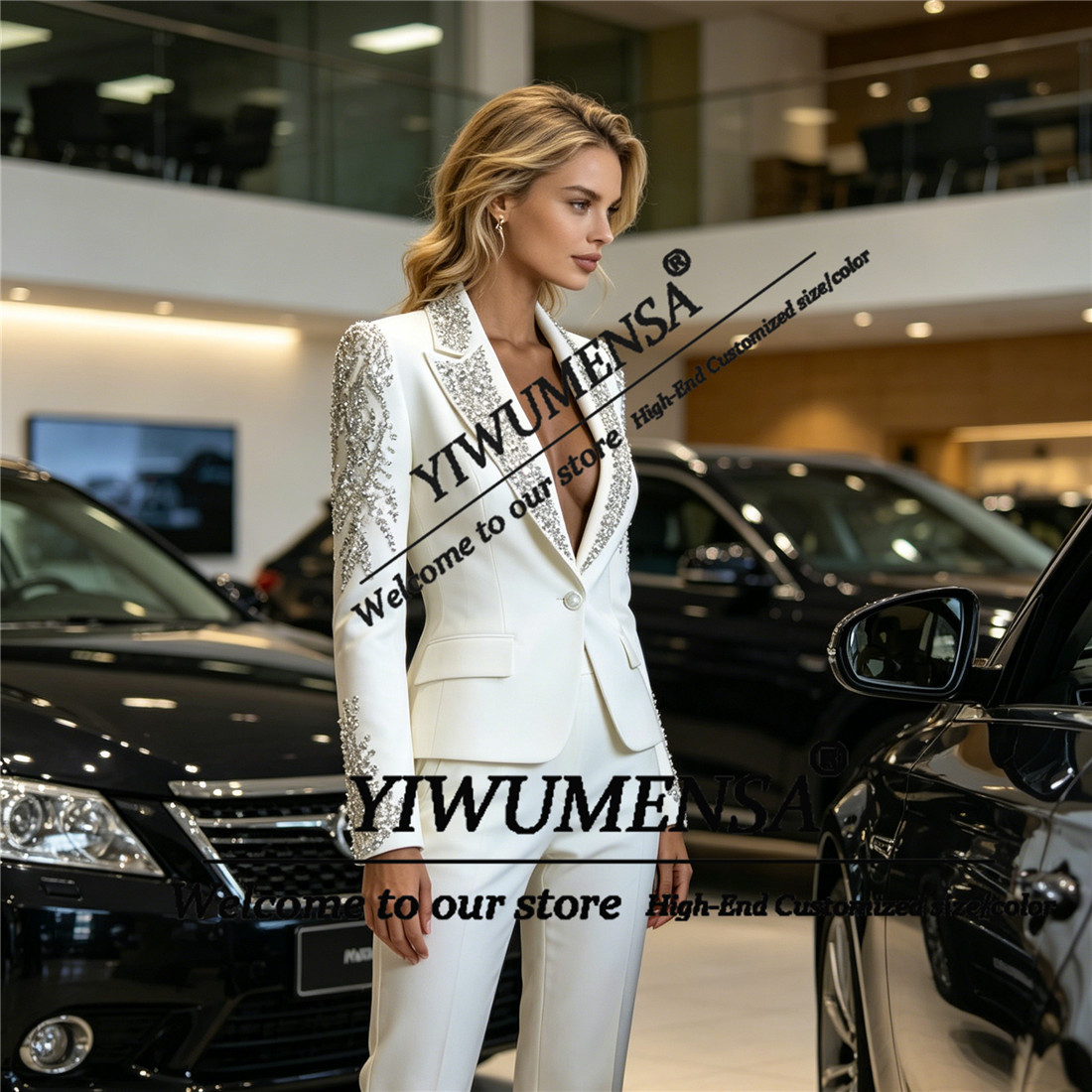 Luxury Women Suits 2 Pieces Se - Women Formal Wear With Blazer review and price