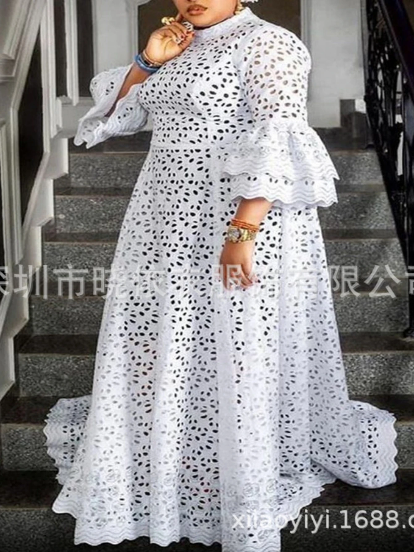 White Dress Women Flare Sleeve - Formal Wear Gowns For Women review and price
