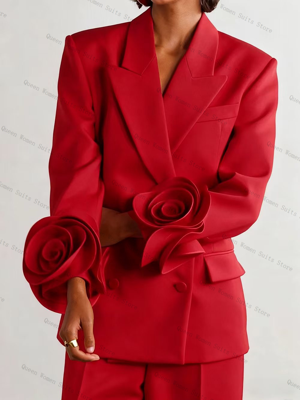 Luxury Red Women Suit Set 2 Pc - Women Luxury Formal Wear review and price