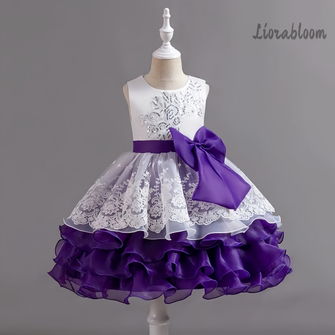 Girls' Dress With Large Bow Sl - Formal Wear Gowns For Women review and price