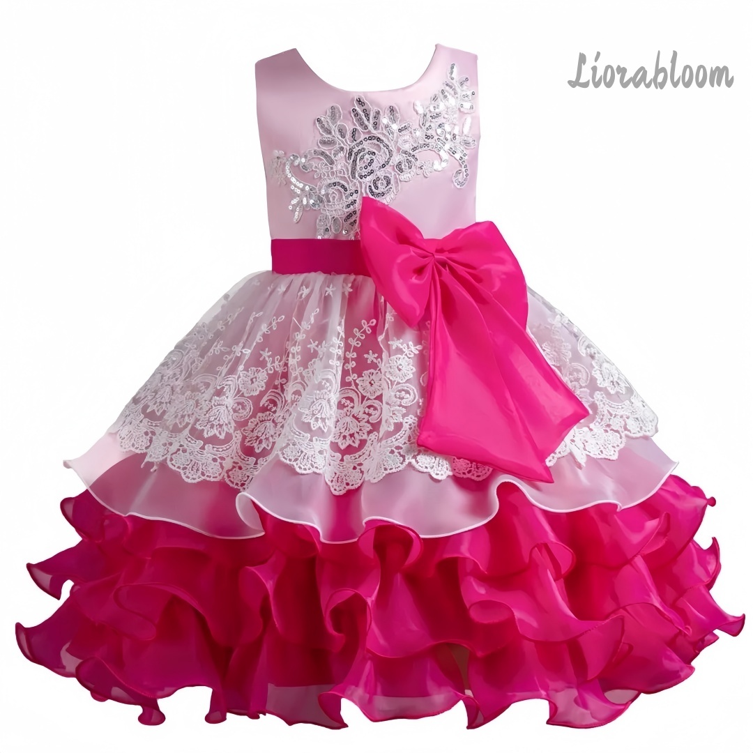 Girls' Dress With Large Bow Sl - Formal Wear Gowns For Women review and price