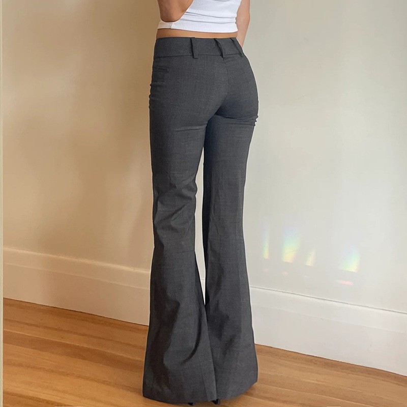 Grey Full Length Pants Micro F - Tailored Trouser Wide review and price