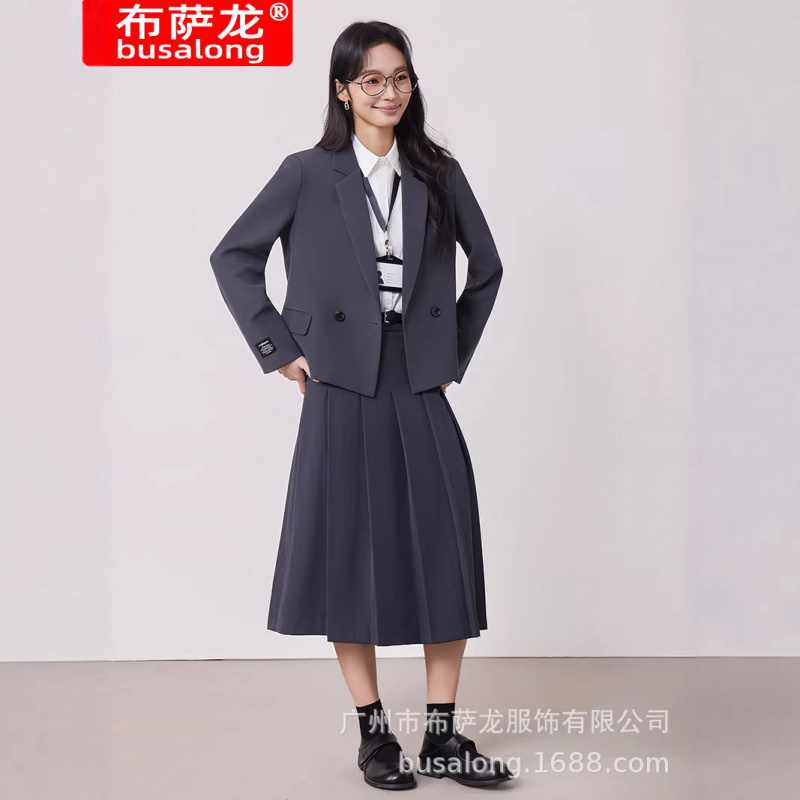 Gray women's suit set for spri - Women'S Formal Wear Petite review and price