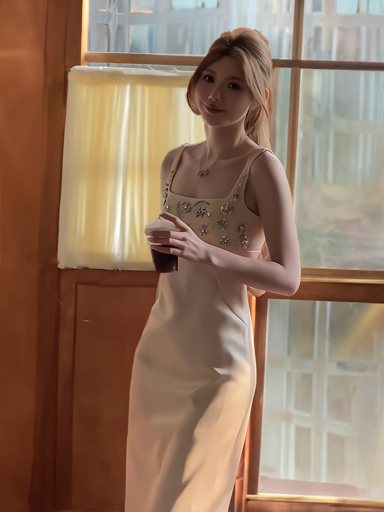 Elegant Heavy Work Satin Eveni - Women Luxury Formal Wear review and price