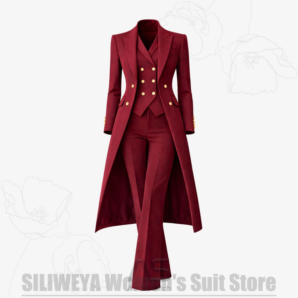 Women's Suit 3 Piece Double Br - Women Luxury Formal Wear review and price