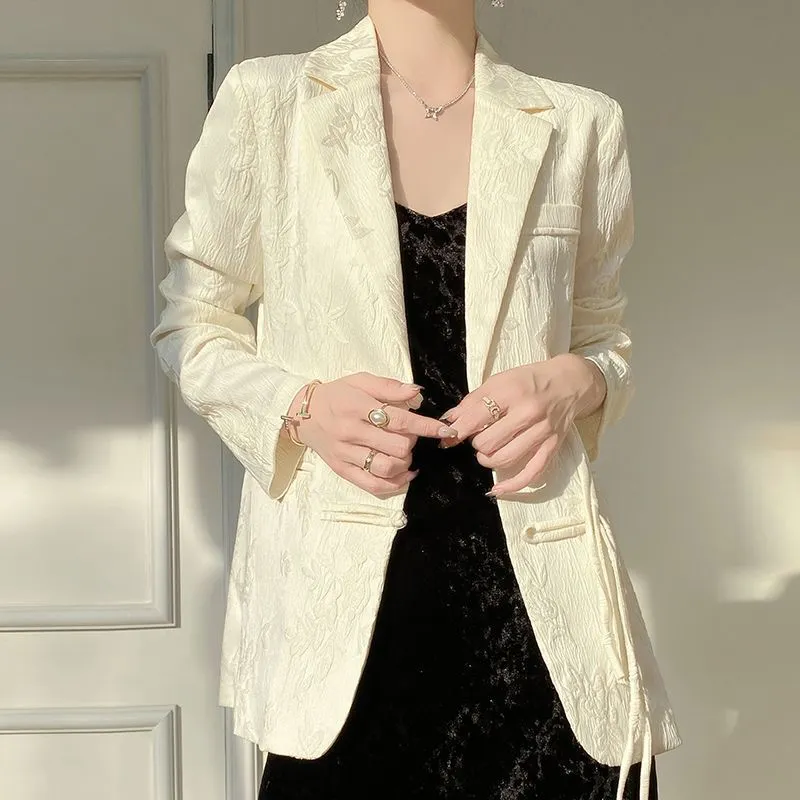 Women's White Textured Blazer  - Women Formal Wear With Blazer review and price