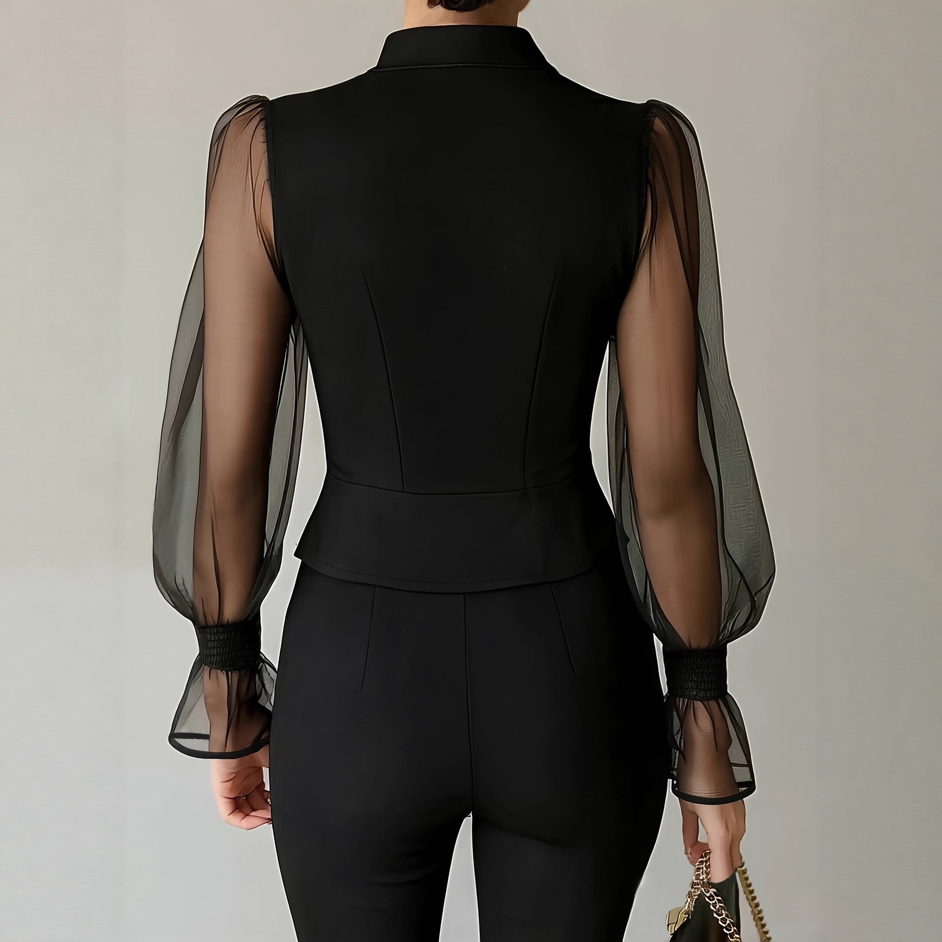 Elegant Puff Sleeve Blouse for - Women Formal Blouses For Evening Wear review and price