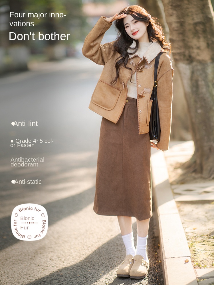 Suede short coat for women's w - Women'S Formal Wear Petite review and price